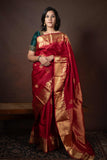 Red kanchipuram silk saree