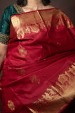 Red kanchipuram silk saree