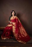 Red kanchipuram silk saree