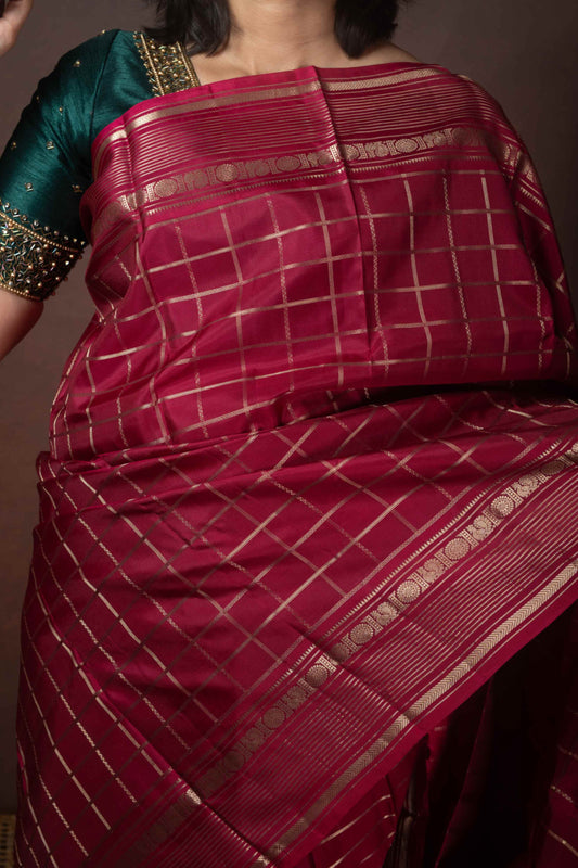 Plum Silk Saree