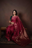 Plum Silk Saree