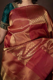 Maroon Borderless Kanchipuram Silk Saree