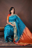 Blue Kanchipuram Saree