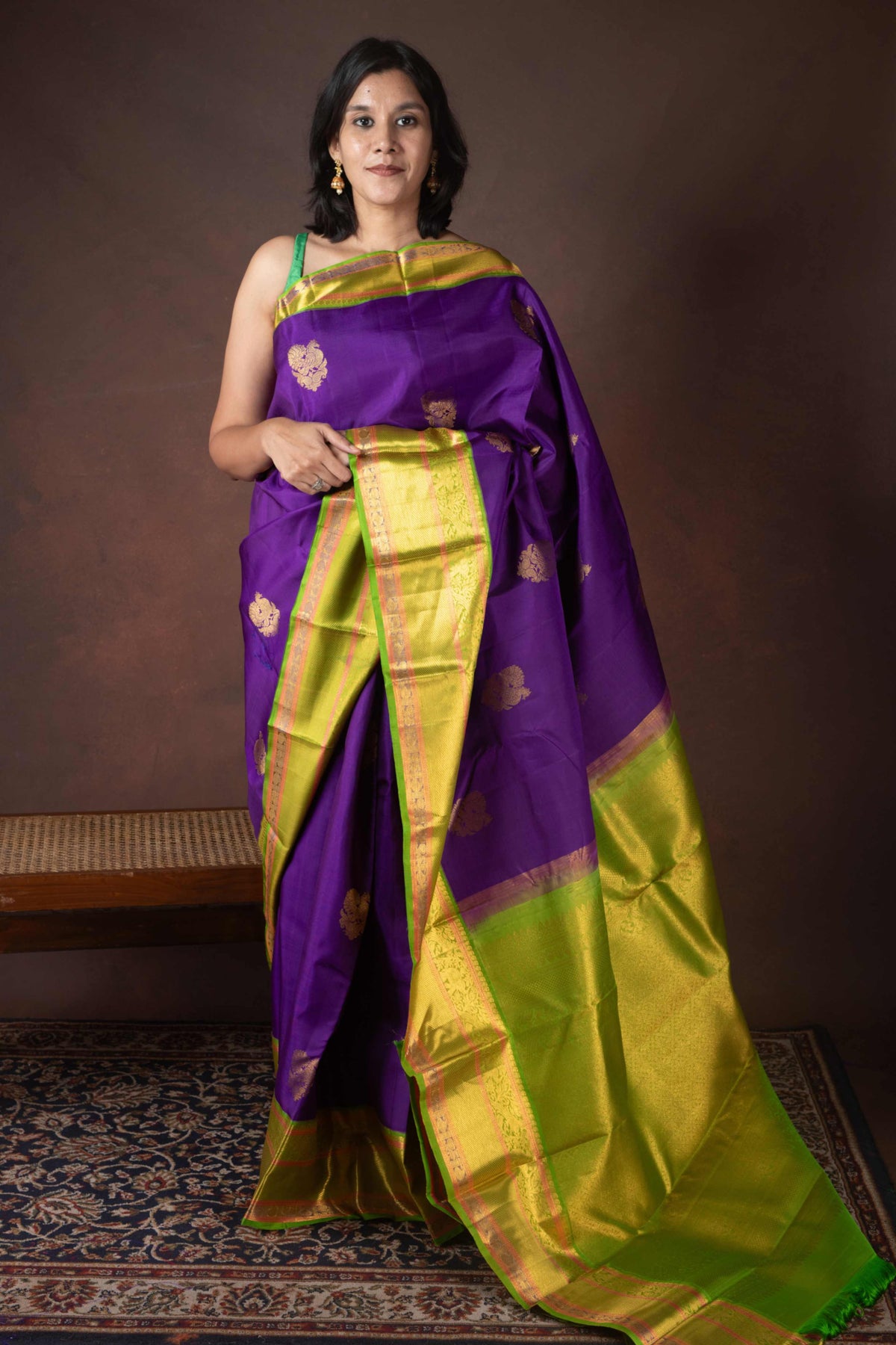 Indigo Purple Silk Saree
