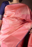 Peach pure silk saree