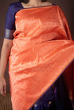 Orange soft silk saree