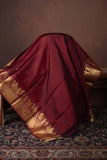 Maroon Pattu Saree