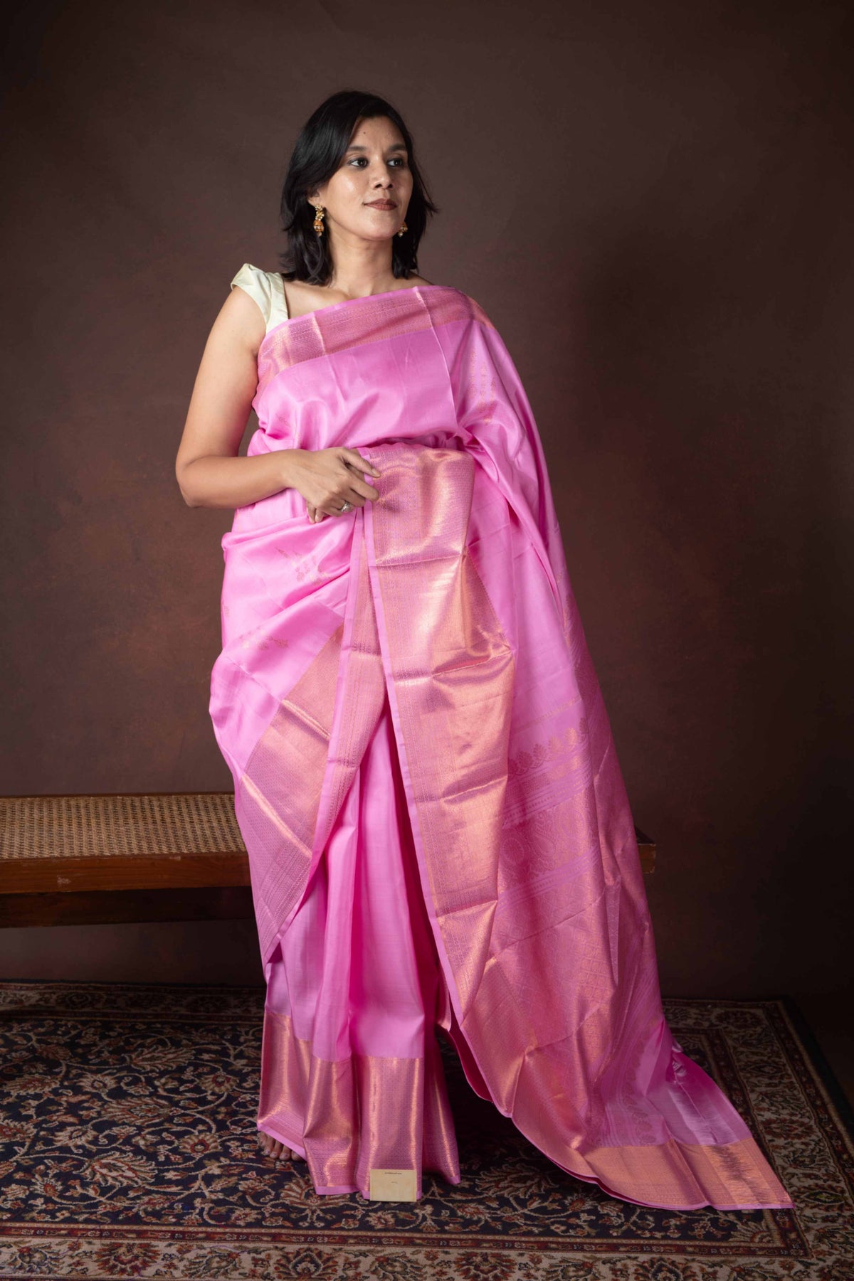 Pastel Pink Butta Silk Saree