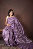 Lavender pure silk saree