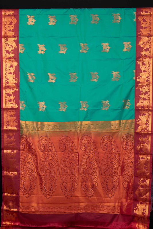 Green Semi Silk Saree