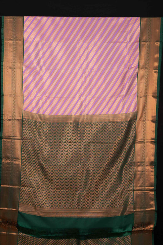 Lavender Semi Silk Saree