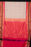 Grey and pink turning semi silk saree