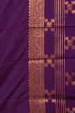 Grey And Purple Semi Soft Silk Saree