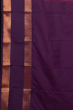 Dual Tone Orange And Purple Semi Silk Saree