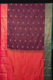 Brinjal Purple Semi Silk Saree