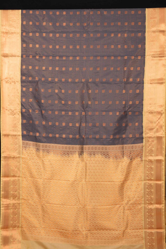 Grey vairaoosi semi silk saree