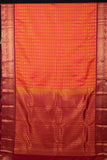 Dual Tone Orange Korvai Semi Silk Saree