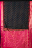 Bottle Green and Pink Semi Silk Saree