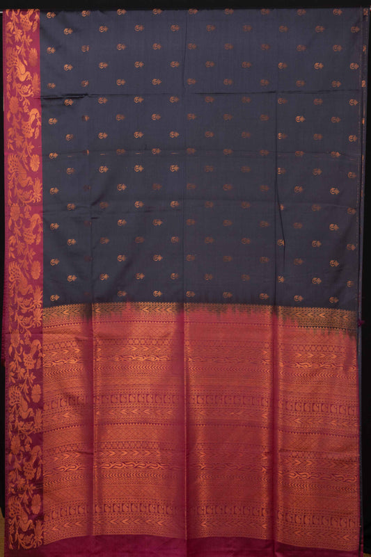 Black Semi Silk Saree