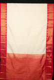Offwhite and Pink Brocade Silk Saree
