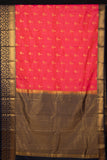 Pinkish Red Pure Touch Silk Saree