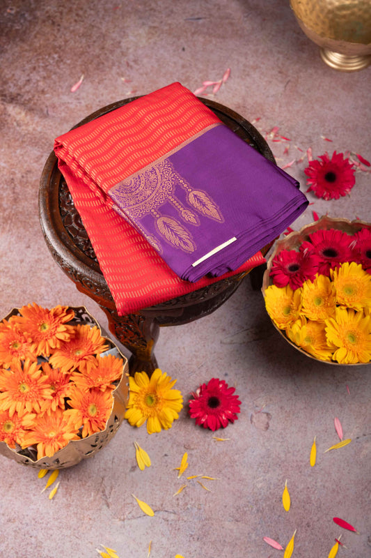 Red Rich Semi Silk Saree