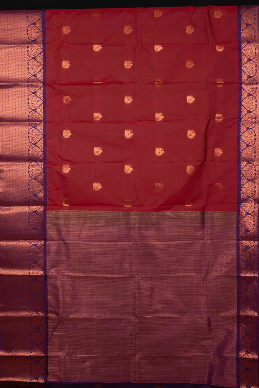 Maroon Semi Silk Saree