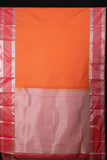 Orange Pink Semi Soft Silk Saree