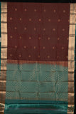 Maroon And Green Pure Touch Silk Saree