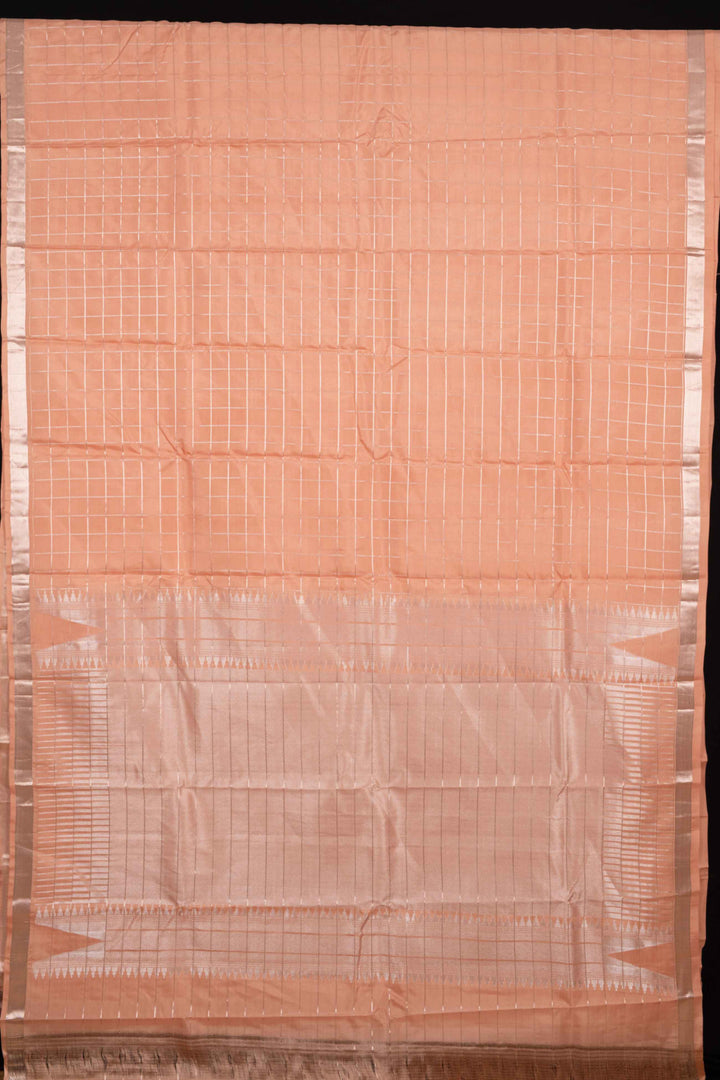 Pastel Chocolate Pure Touch Silk Saree