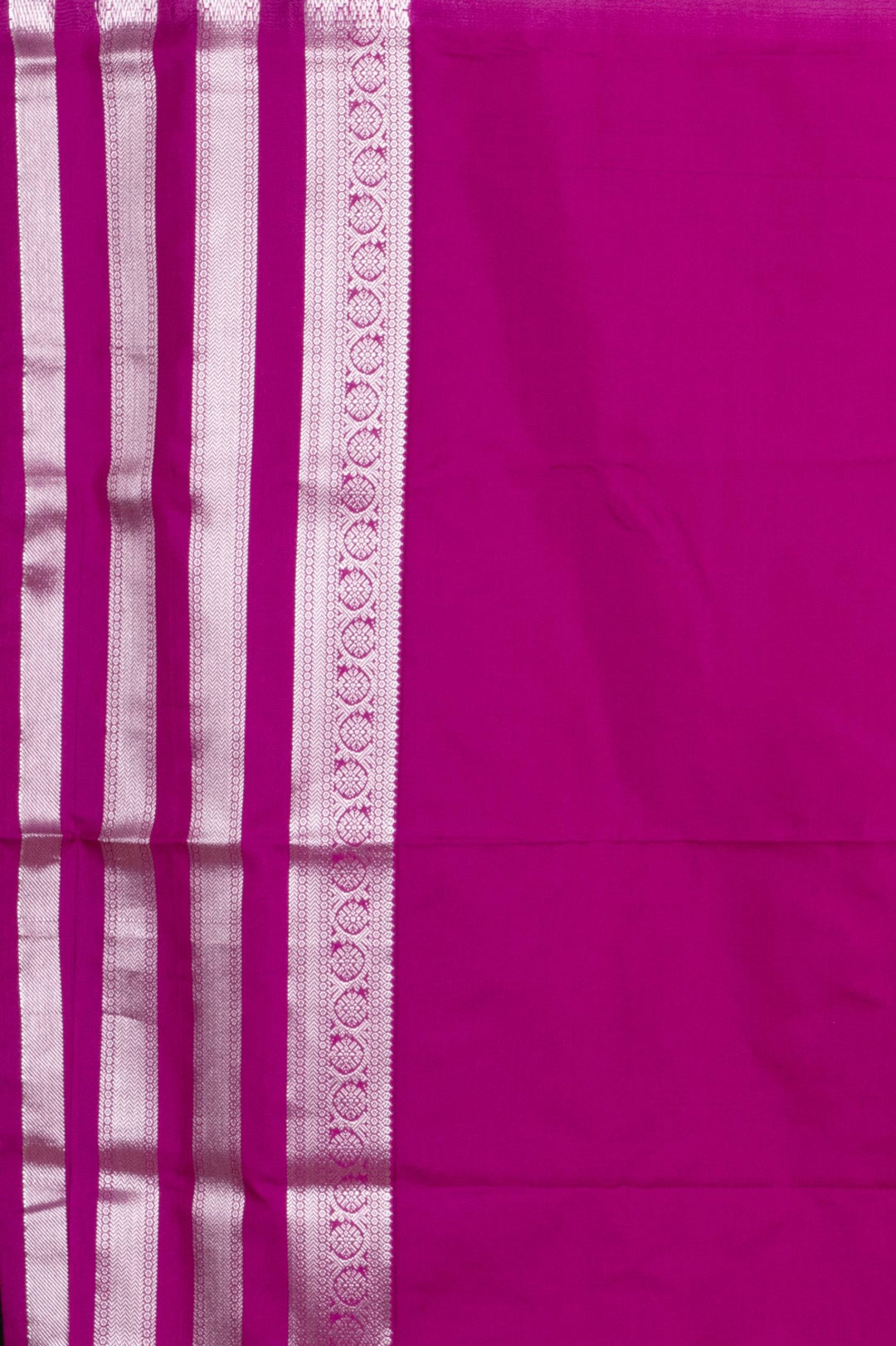 Offwhite Purple Designer Semi Silk Saree