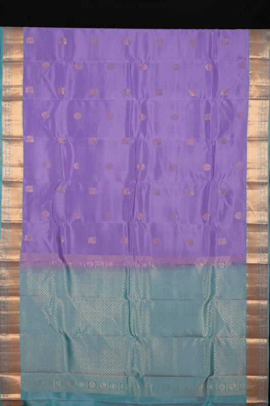 Purple And Green Pure Touch Silk Saree