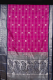 Purple Checks Traditional Semi Silk Saree