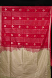 Red And Green Designer Semi Silk Saree