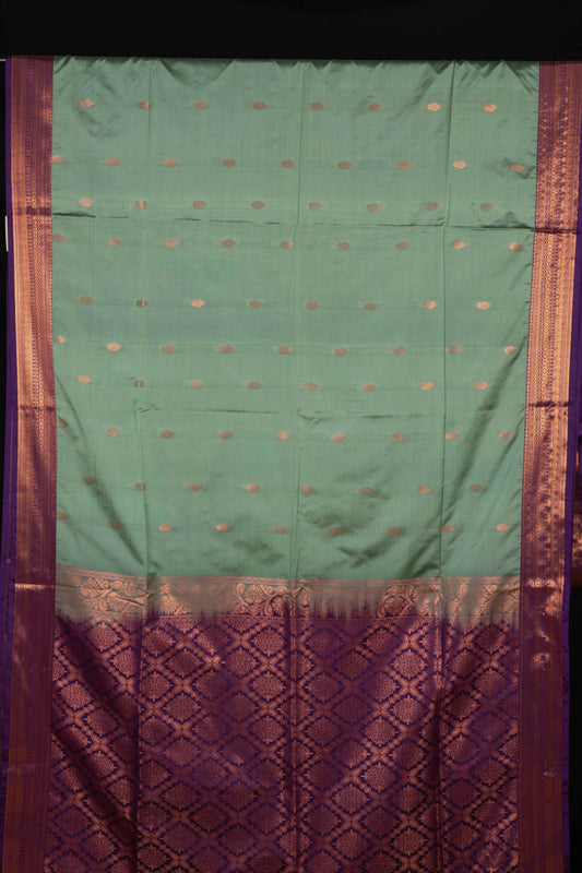 Pastel Green Semi Soft Silk Saree