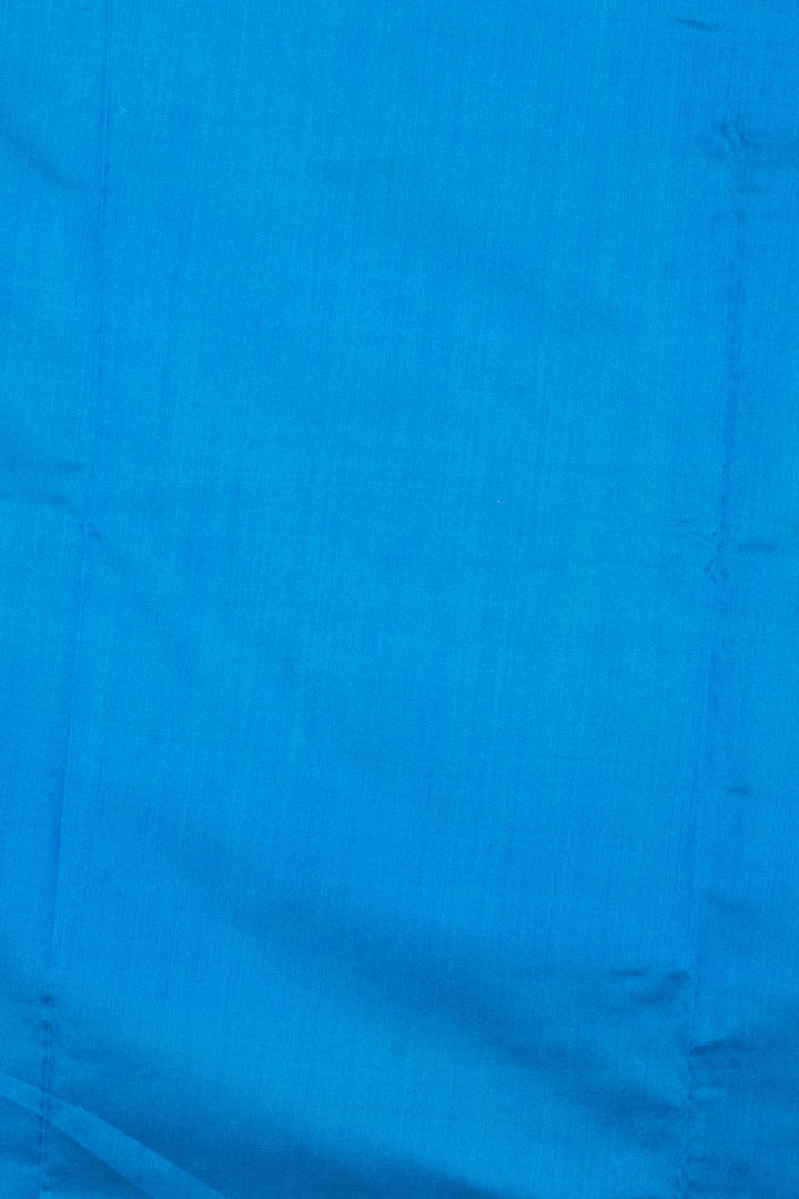 Pastel green and blue semi silk saree