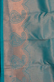 Blue jaquard silk saree