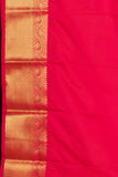 Offwhite and Pink Brocade Silk Saree