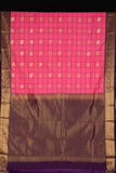 Pink and purple semi silk saree