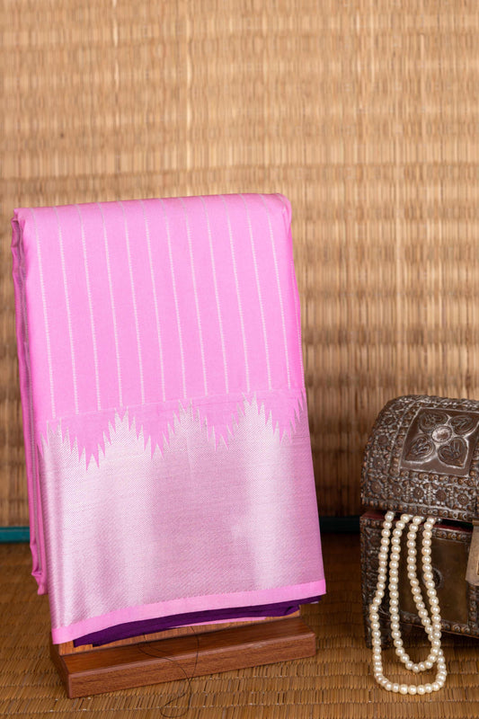 Pastel Pink Semi Soft Silk Saree