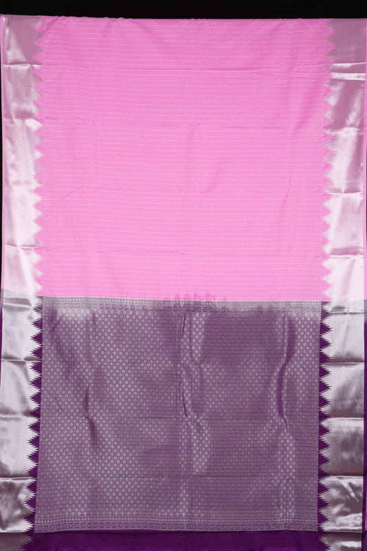 Pastel Pink Semi Soft Silk Saree