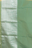 Black and green semi silk saree