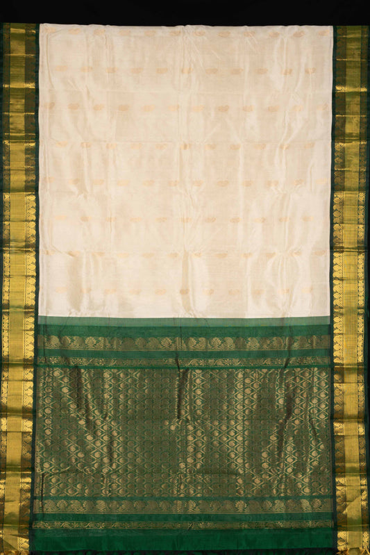 Offwhite kanchi silk cotton saree