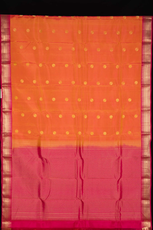 Orange Korvai Pure Touch Silk Saree