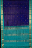 Dark blue and Light blue silk cotton