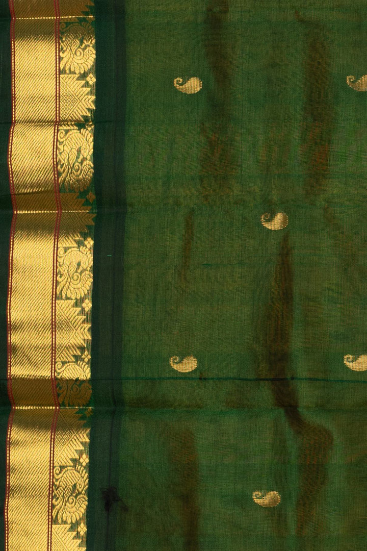 Yellow and green pure kanchi sico saree
