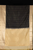 Black and malai semi silk saree