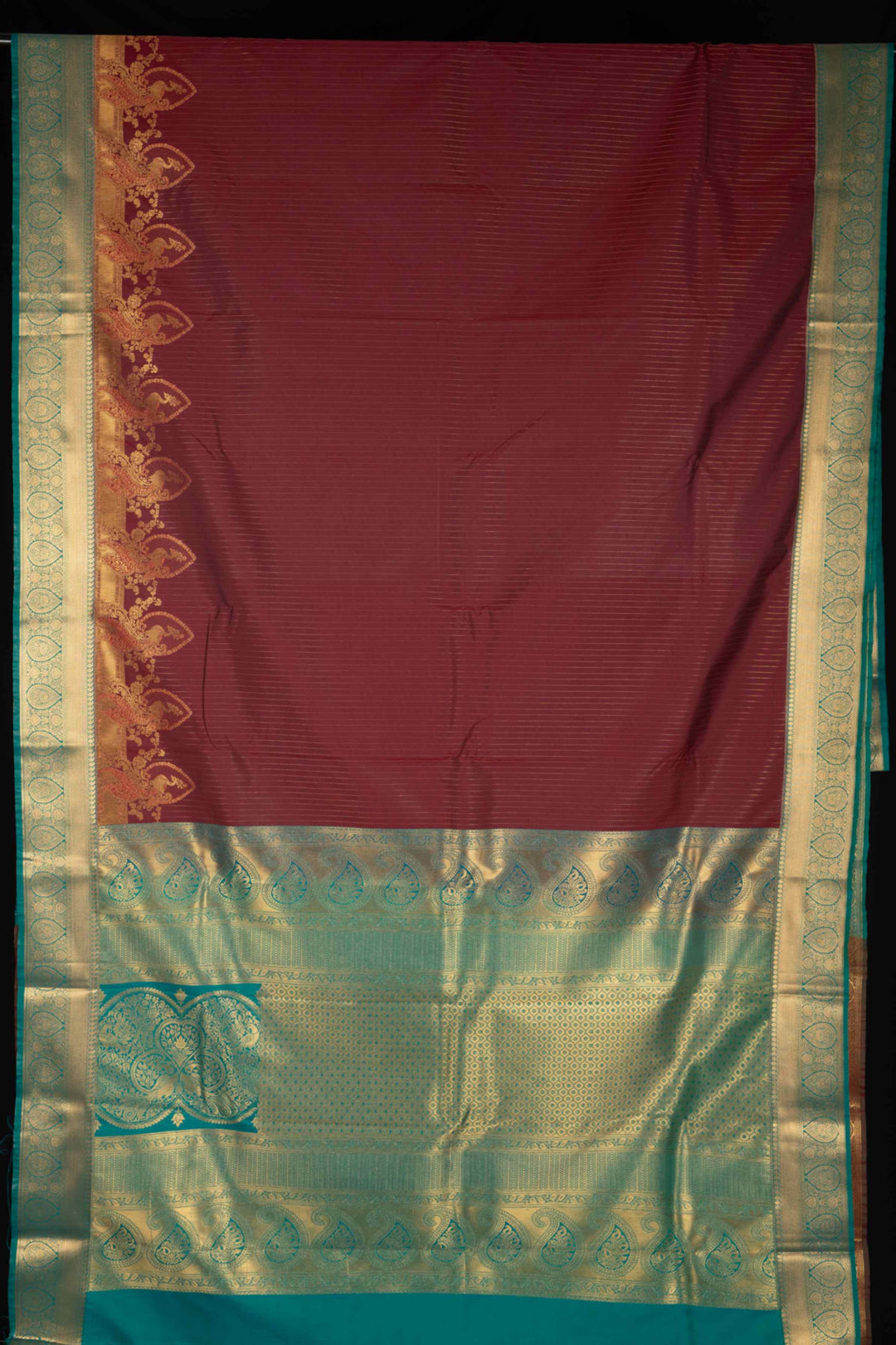 Maroon Semi Silk Saree