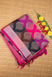 Purple And Black Designer Soft Silk Saree