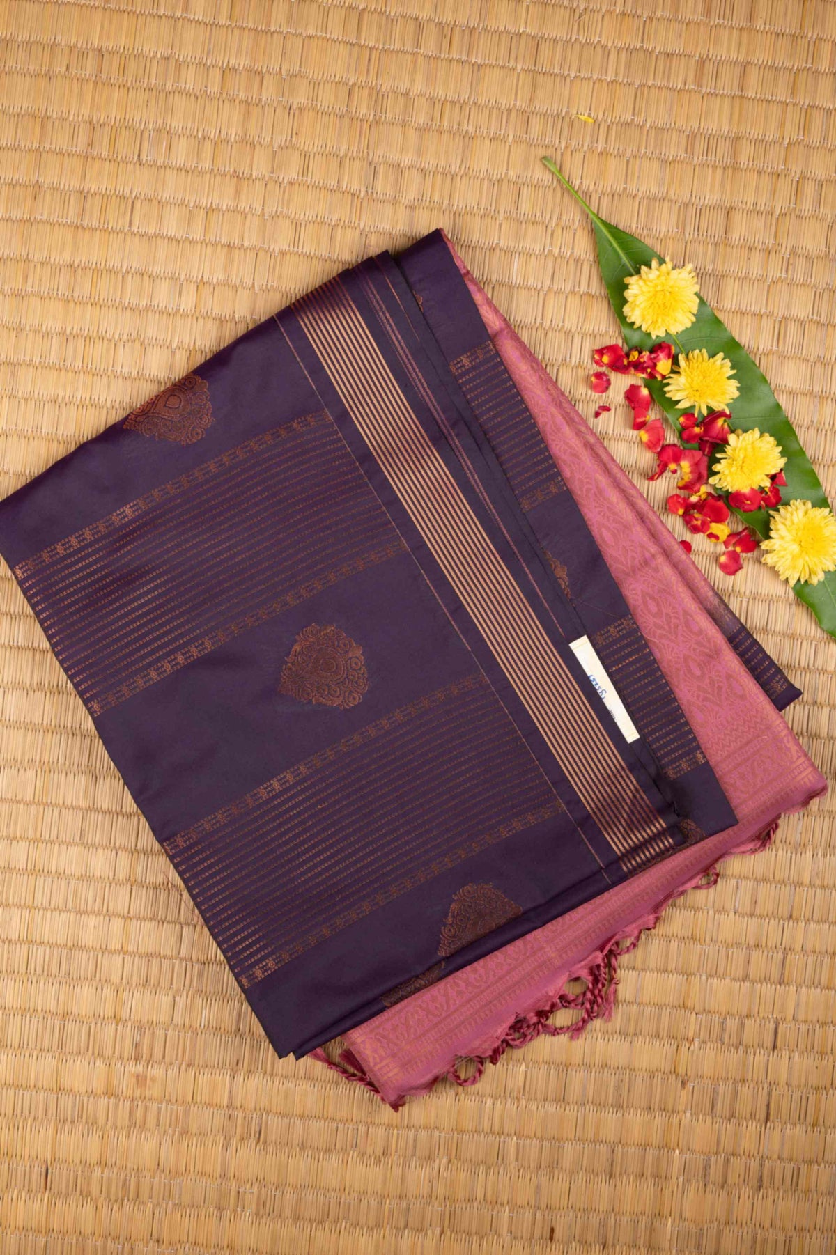 Jamun purple semi soft silk saree